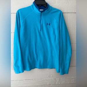 Under Armour Women’s Turquoise Fleece Long Sleeve 1/4 Zip Top Jacket Sz M